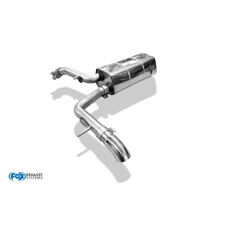 Silencieux sport inox 1x63mm type 26 pour AUDI A2 1.4L