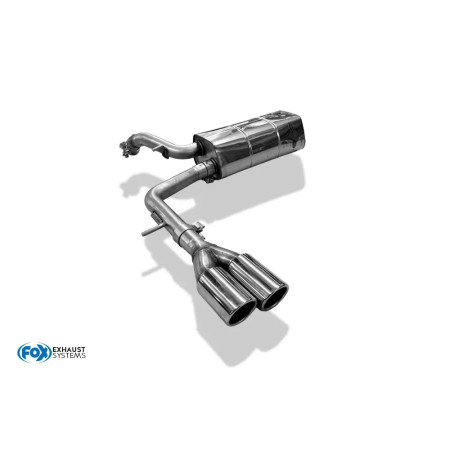 Silencieux sport inox 2x80mm type 16 pour AUDI A2 1.6L