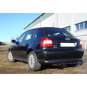 Silencieux sport inox 1x130x50mm type 52 pour AUDI A3 QUATTRO TYPE 8L