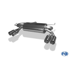 Silencieux sport inox 2x76mm type 12 pour AUDI A3 QUATTRO TYPE 8L