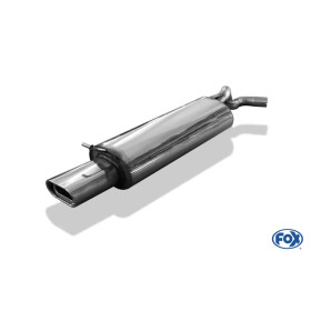 Silencieux sport inox 1x135x80mm type 53 pour AUDI A3 TYPE 8L