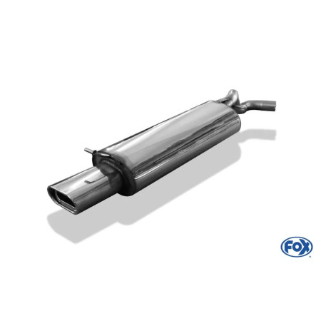 Silencieux sport inox 1x135x80mm type 53 pour AUDI A3 TYPE 8L