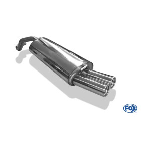 Silencieux sport inox 2x76mm type 13 pour AUDI A3 TYPE 8L