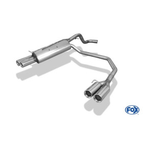 Silencieux duplex sport inox 2x76mm type 13 pour AUDI A3 TYPE 8L