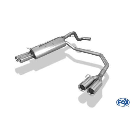 Silencieux duplex sport inox 2x76mm type 13 pour AUDI A3 TYPE 8L