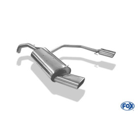 Silencieux duplex sport inox 1x135x80mm type 53 pour AUDI A3 TYPE 8L