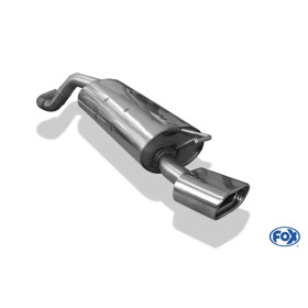 Silencieux sport inox 1x135x80mm type 53 pour AUDI A3 TYPE 8L