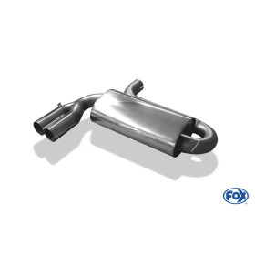 Silencieux arrière sport inox 2x76mm type 10 pour AUDI S3 TYPE 8L