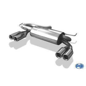 Silencieux arrière duplex sport inox 2x80mm pour AUDI S3 TYPE 8L