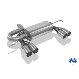 Silencieux arrière duplex sport inox 2x80mm pour AUDI S3 TYPE 8L