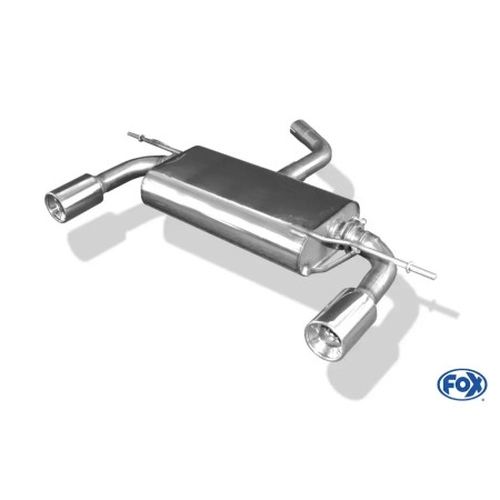 Silencieux arrière duplex sport inox 2x76mm pour AUDI A3 CABRIOLET 8P