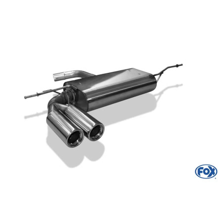 Silencieux arrière sport inox 2x76mm type 13 pour AUDI A3 TYPE 8P (3 portes)