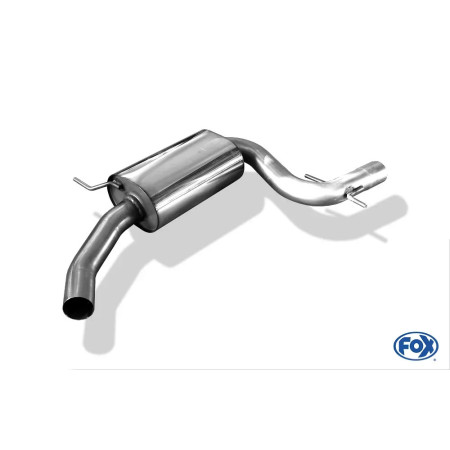 Silencieux intermédiaire sport 100% inox FOX EXHAUST SYSTEMS pour AUDI A3 TYPE 8P (3 portes)