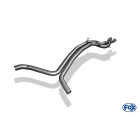 Tube de remplacement silencieux avant sport 100% inox FOX EXHAUST SYSTEMS pour AUDI A7 TYPE 4G