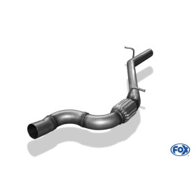Tube de remplacement de silencieux avant sport 100% inox FOX EXHAUST SYSTEMS pour AUDI A3 QUATTRO TYPE 8V (S-Line)