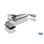 Silencieux arrière duplex sport 100% inox FOX EXHAUST SYSTEMS 1x160x90mm type 38 pour AUDI A3 SPORTBACK TYPE 8V
