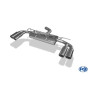 Silencieux arrière duplex sport 100% inox FOX EXHAUST SYSTEMS 2x88x74mm type 32 pour AUDI A3 SPORTBACK TYPE 8V