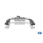 Silencieux arrière duplex sport 100% inox FOX EXHAUST SYSTEMS 2x90mm type 16 pour AUDI A3 SPORTBACK TYPE 8V