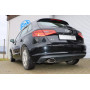 Silencieux arrière sport 100% inox FOX EXHAUST SYSTEMS 1x160x90mm type 38 pour AUDI A3 SPORTBACK TYPE 8V