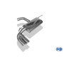 Silencieux arrière sport 100% inox FOX EXHAUST SYSTEMS 2x80mm type 25 pour AUDI A3 SPORTBACK TYPE 8V
