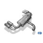 Silencieux arrière duplex sport 100% inox FOX EXHAUST SYSTEMS 2x115x85mm type 32 pour AUDI A3 SPORTBACK QUATTRO TYPE 8V