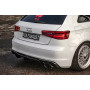 Silencieux arrière duplex sport 100% inox FOX EXHAUST SYSTEMS 1x160x130mm type 38 pour AUDI A3 SPORTBACK QUATTRO TYPE 8V