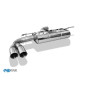 Silencieux arrière sport 100% inox FOX EXHAUST SYSTEMS 2x80mm type 25 pour AUDI A3 SPORTBACK QUATTRO TYPE 8V