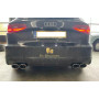 Silencieux arrière duplex sport 100% inox FOX EXHAUST SYSTEMS 2x115x85mm type 32 pour AUDI A3 SPORTBACK E-TRON TYPE 8V