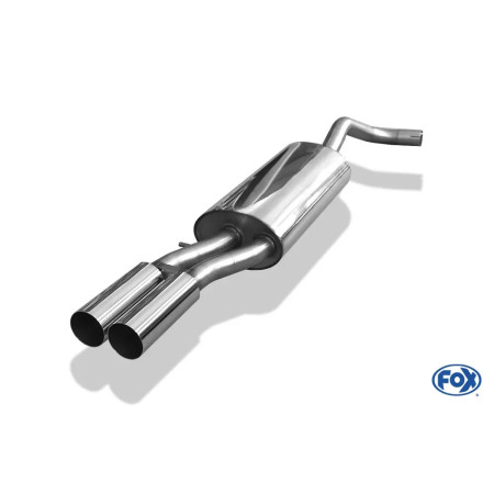 Silencieux arrière sport 100% inox FOX EXHAUST SYSTEMS 2x76mm type 10 pour AUDI A4 TYPE B5