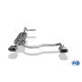 Silencieux arrière duplex sport 100% inox FOX EXHAUST SYSTEMS 1x135x80mm type 53 pour AUDI A4 TYPE B5