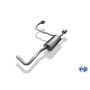 Silencieux arrière duplex sport 100% inox FOX EXHAUST SYSTEMS 1x135x80mm type 53 pour AUDI A4 TYPE B5