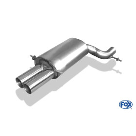 Silencieux arrière sport 100% inox FOX EXHAUST SYSTEMS 2x76mm type 10 pour AUDI S4 QUATTRO TYPE B5