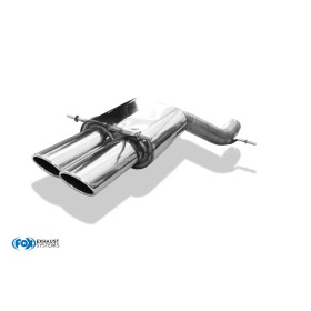 Silencieux arrière sport 100% inox (Ø76mm) FOX EXHAUST SYSTEMS 2x106x71mm type 44 pour AUDI RS4 QUATTRO TYPE B5