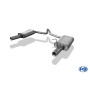Silencieux arrière duplex sport 100% inox FOX EXHAUST SYSTEMS 1x76mm type 13 pour AUDI A4 TYPE B6 (1,9L TDI)