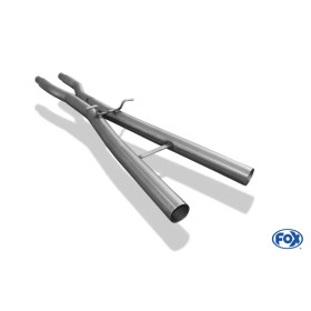 Tube de remplacement de silencieux avant sport 100% inox FOX EXHAUST SYSTEMS pour AUDI A4 QUATTRO TYPE B6 (2,5L TDI)