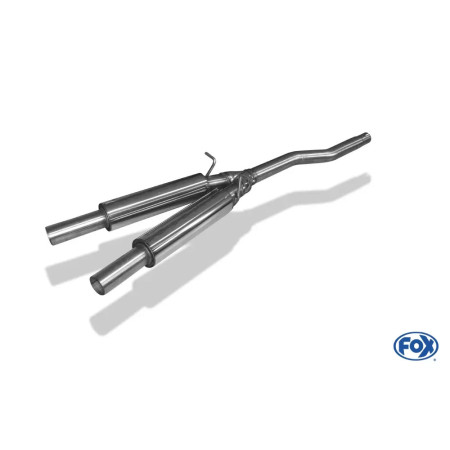 Silencieux avant sport 100% inox FOX EXHAUST SYSTEMS pour AUDI A4 QUATTRO TYPE B6 (1,8L T)