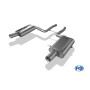Silencieux arrière duplex sport 100% inox FOX EXHAUST SYSTEMS 1x100mm type 24 pour AUDI S4 CABRIOLET TYPE B6