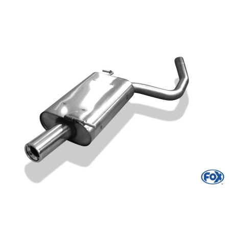 Silencieux arrière sport 100% inox FOX EXHAUST SYSTEMS 1x80mm type 13 pour AUDI A4 TYPE B7