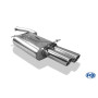 Silencieux arrière sport 100% inox FOX EXHAUST SYSTEMS 2x80mm type 16 pour AUDI A4 TYPE B7 (2.0L TDI)