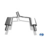 Silencieux arrière duplex sport 100% inox FOX EXHAUST SYSTEMS 1x90mm type 17 pour AUDI A4 TYPE B7 (2.0L/2.4L/3.0L)