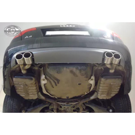 Embouts d'échappement duplex 100% inox FOX EXHAUST SYSTEMS 2x88x74mm type 32 pour AUDI A4 TYPE B7 (1,8L T)