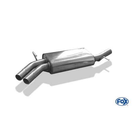 Silencieux avant sport 100% inox FOX EXHAUST SYSTEMS pour AUDI A4 TYPE B7 (1,8L T/2,0L/2,4L)