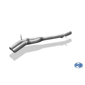 Tube de remplacement de silencieux avant sport 100% inox FOX EXHAUST SYSTEMS pour AUDI A4 TYPE B7 (1,8L T/2,0L/2,4L)