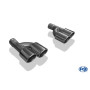 Embouts d'échappement duplex 100% inox FOX EXHAUST SYSTEMS 2x88x74mm type 32 pour AUDI A4 TYPE B7 (3.0L TDI)