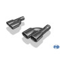 Embouts d'échappement duplex 100% inox FOX EXHAUST SYSTEMS 2x88x74mm type 32 pour AUDI A4 TYPE B7 (3.0L TDI)