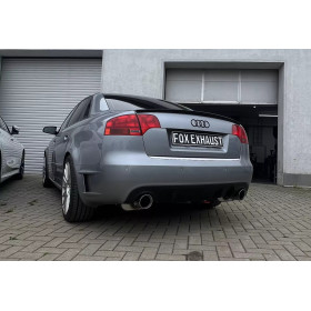 Silencieux arrière duplex sport 100% inox FOX EXHAUST SYSTEMS 1x100mm type 25 pour AUDI A4  QUATTRO DTM EDITION TYPE B7