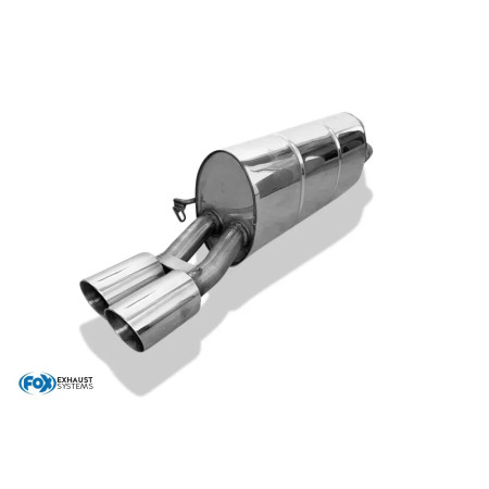 Silencieux arrière sport 100% inox FOX EXHAUST SYSTEMS 2x76mm type 25 pour AUDI A1 25 TFSI TYPE GB