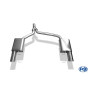 Silencieux arrière duplex sport 100% inox FOX EXHAUST SYSTEMS 1x100mm type 16 pour AUDI A4 TYPE B8 (S-Line)