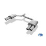 Silencieux arrière duplex sport 100% inox FOX EXHAUST SYSTEMS 2x88x74mm type 32 pour AUDI A4 TYPE B8 (S-Line)