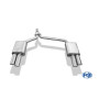 Silencieux arrière duplex sport 100% inox FOX EXHAUST SYSTEMS 2x88x74mm type 32 pour AUDI A4 TYPE B8 (S-Line)